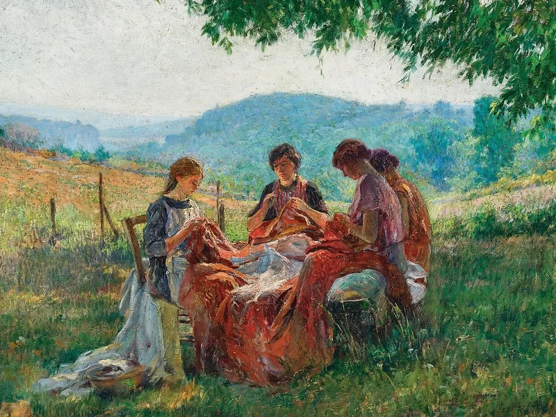 1874-Eugène Béringuier - Rammendo all'aperto